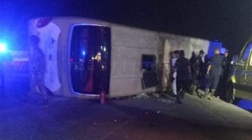 انقلاب ميكروباص على محور 30 يونيو جنوب بورسعيد وإصابة 10 أشخاص
