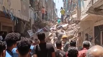 انهيار عقارين في حدائق القبة وإصابة شخصين.. والبحث جارٍ عن مفقودين